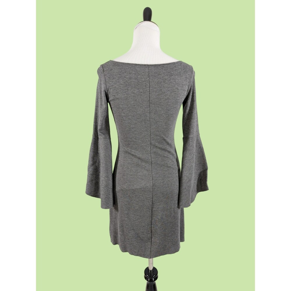 Bailey 44 Dress XS Women's Bell Sleeve Ponte Knit Shift Gray Mini - Picture 2 of 6
